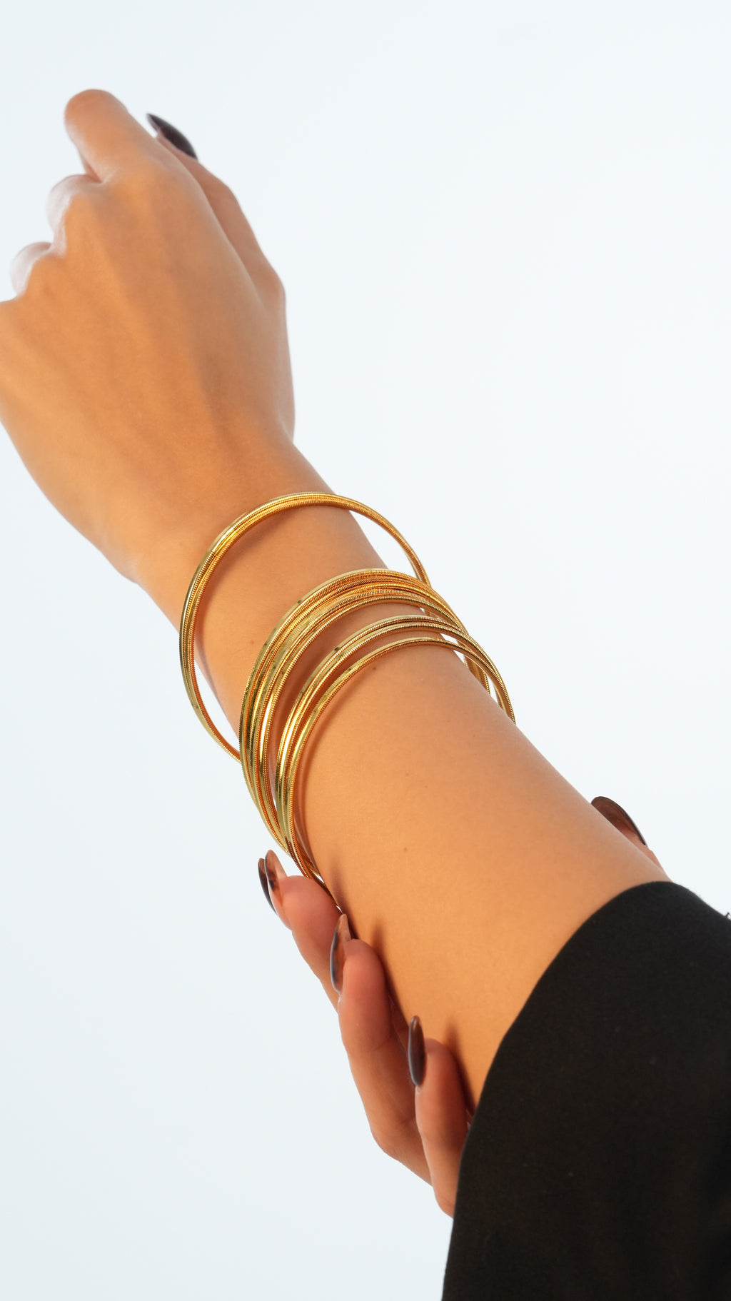 22 Ayar Altın Görünümlü Oluklu Ajda Bilezik