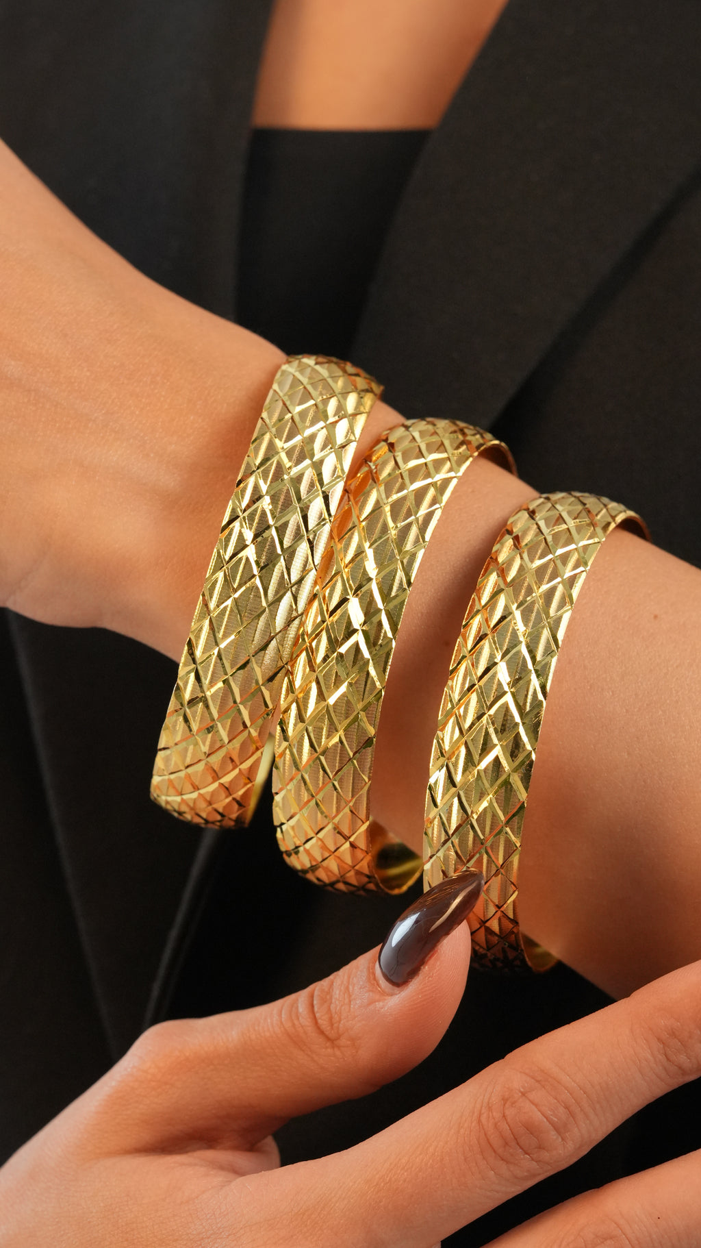 22 Ayar Altın Görünümlü Baklava Model Bilezik