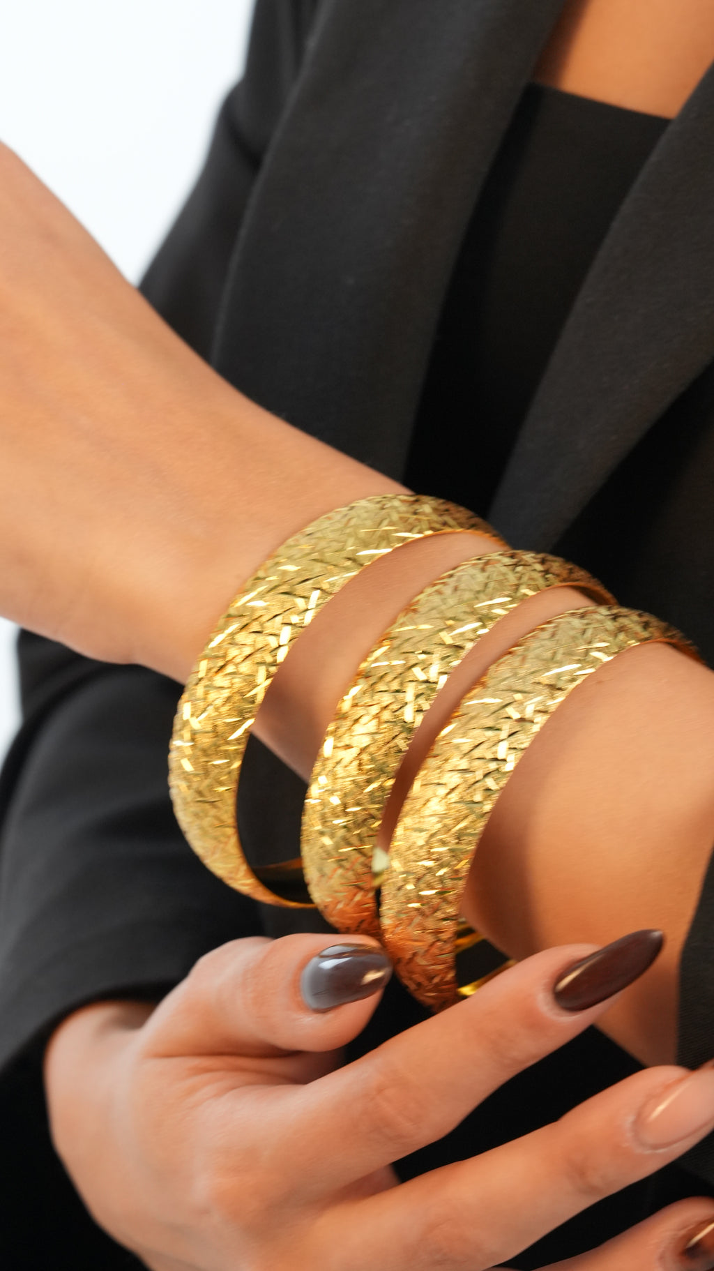 22 Ayar Altın Görünümlü Cam Kırığı Model Bilezik