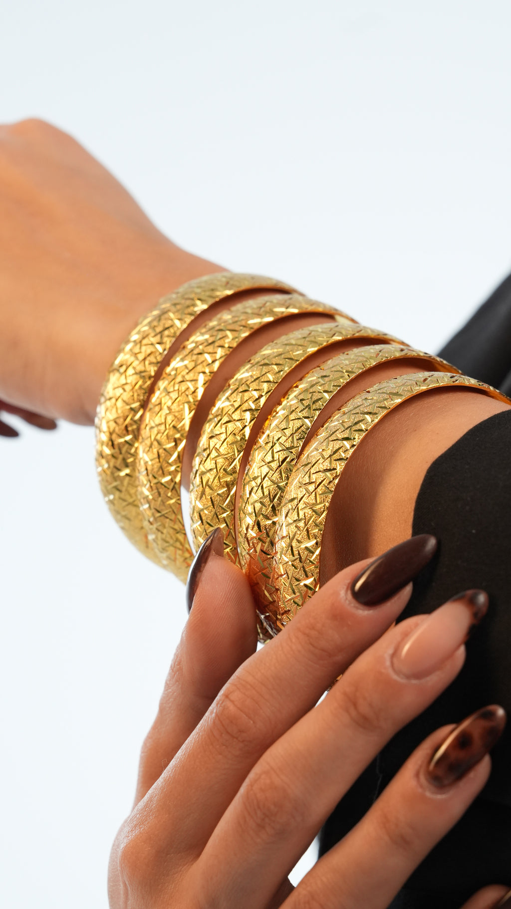 22 Ayar Altın Görünümlü Cam Kırığı Model Bilezik