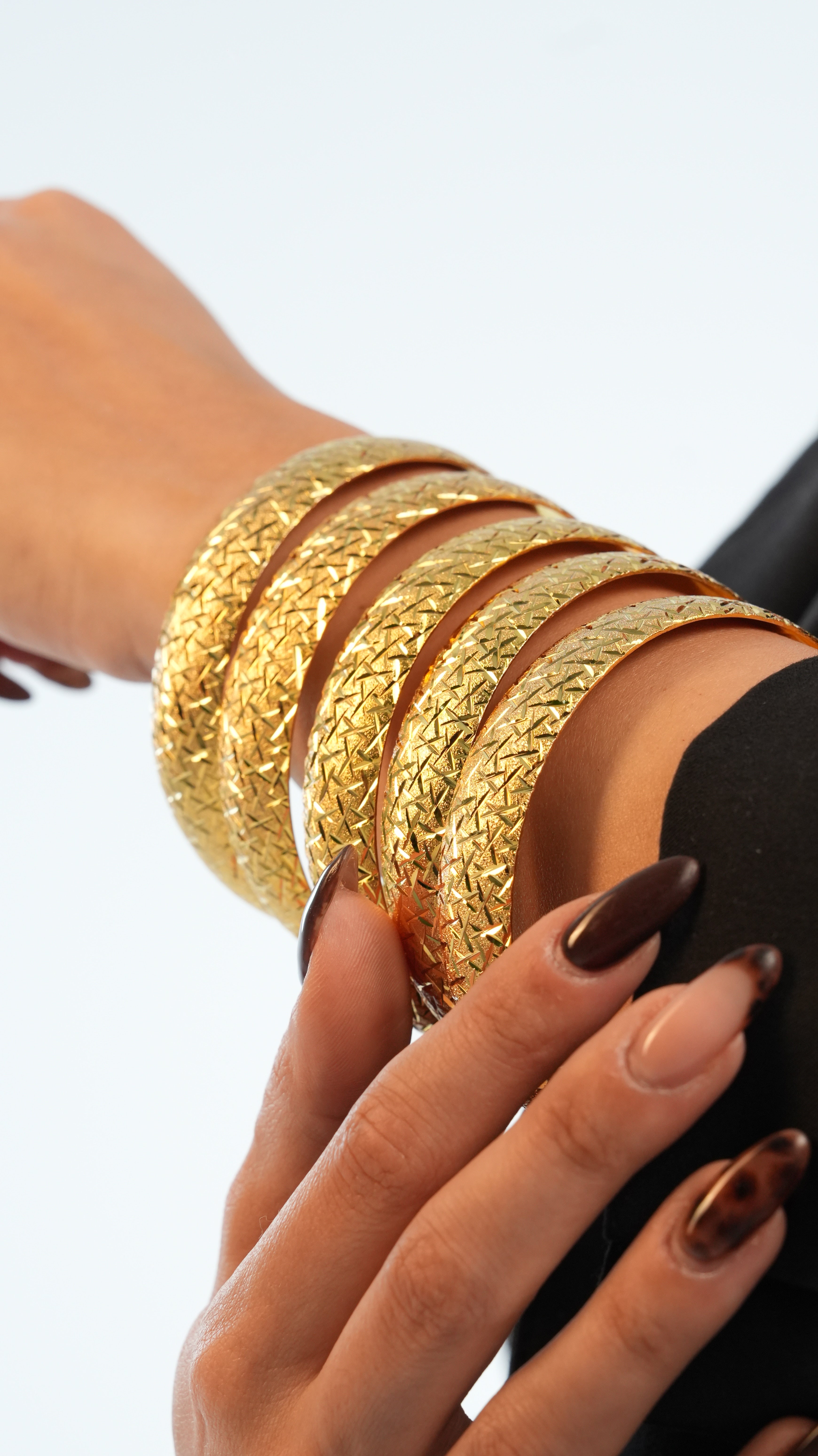 22 Ayar Altın Görünümlü Cam Kırığı Model Bilezik