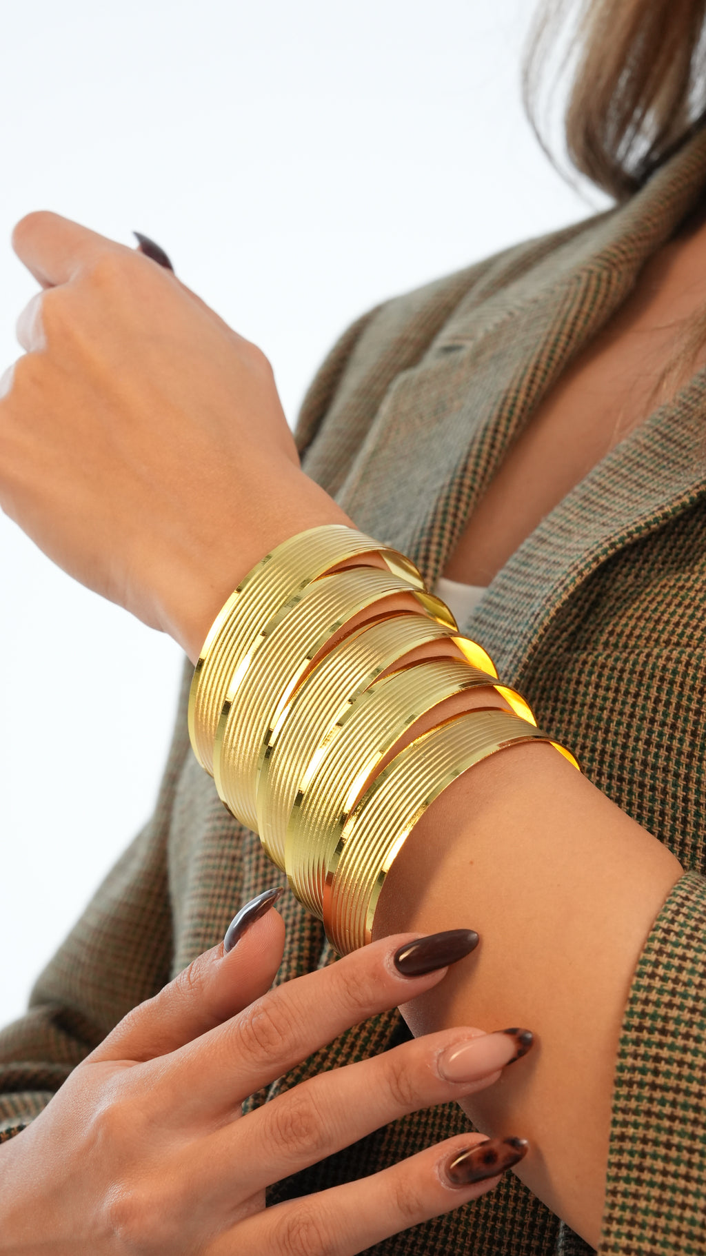 22 Ayar Altın Görünümlü Trabzon Model Bilezik – 3'lü Set