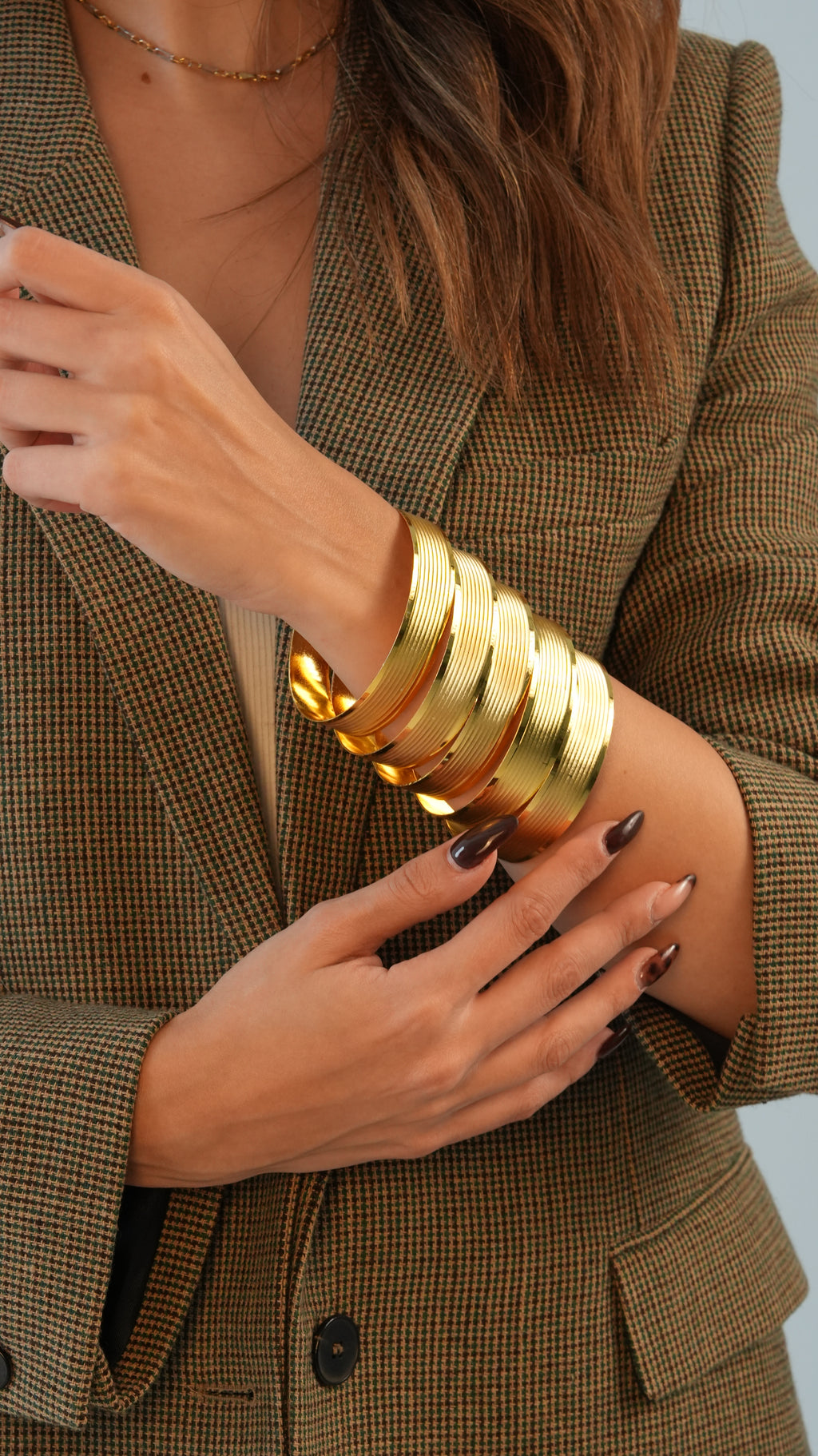 22 Ayar Altın Görünümlü Trabzon Model Bilezik – 3'lü Set