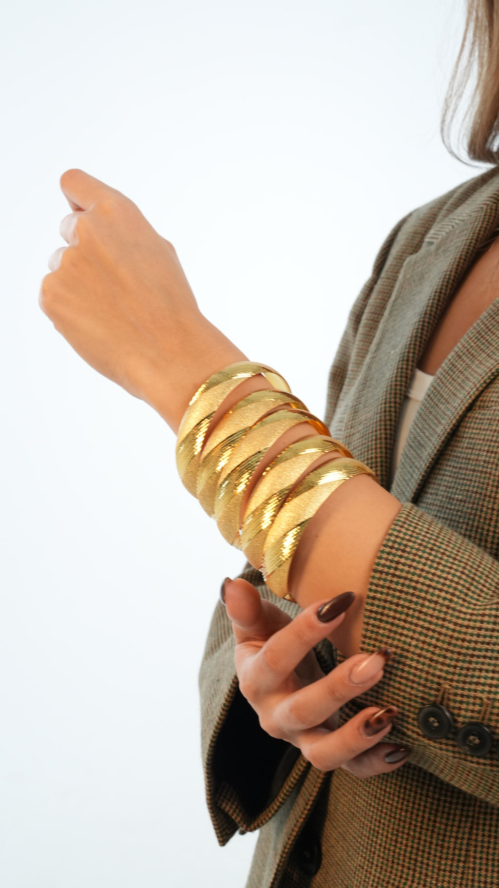 22 Ayar Altın Görünümlü Miya Model Bilezik