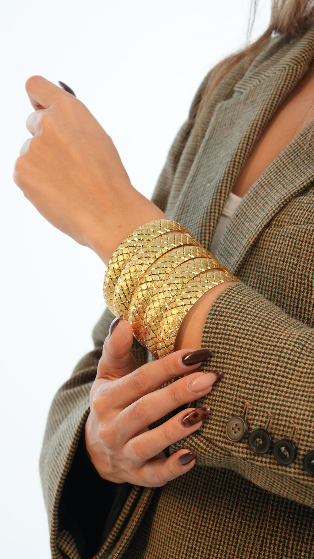 22 Ayar Altın Görünümlü Prenses Model Bilezik – 3'lü Set