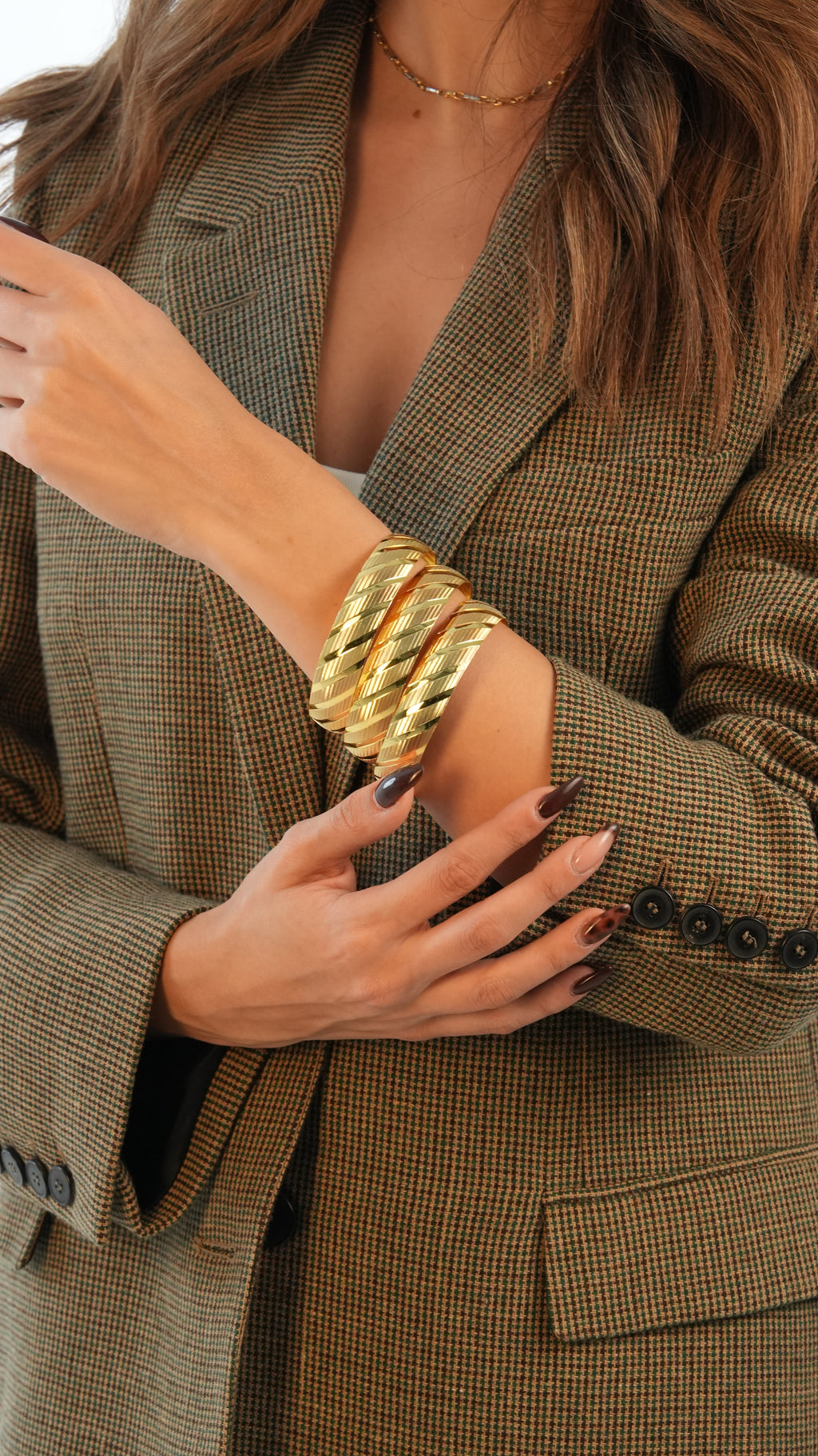 22 Ayar Altın Görünümlü Meltem Model Bilezik