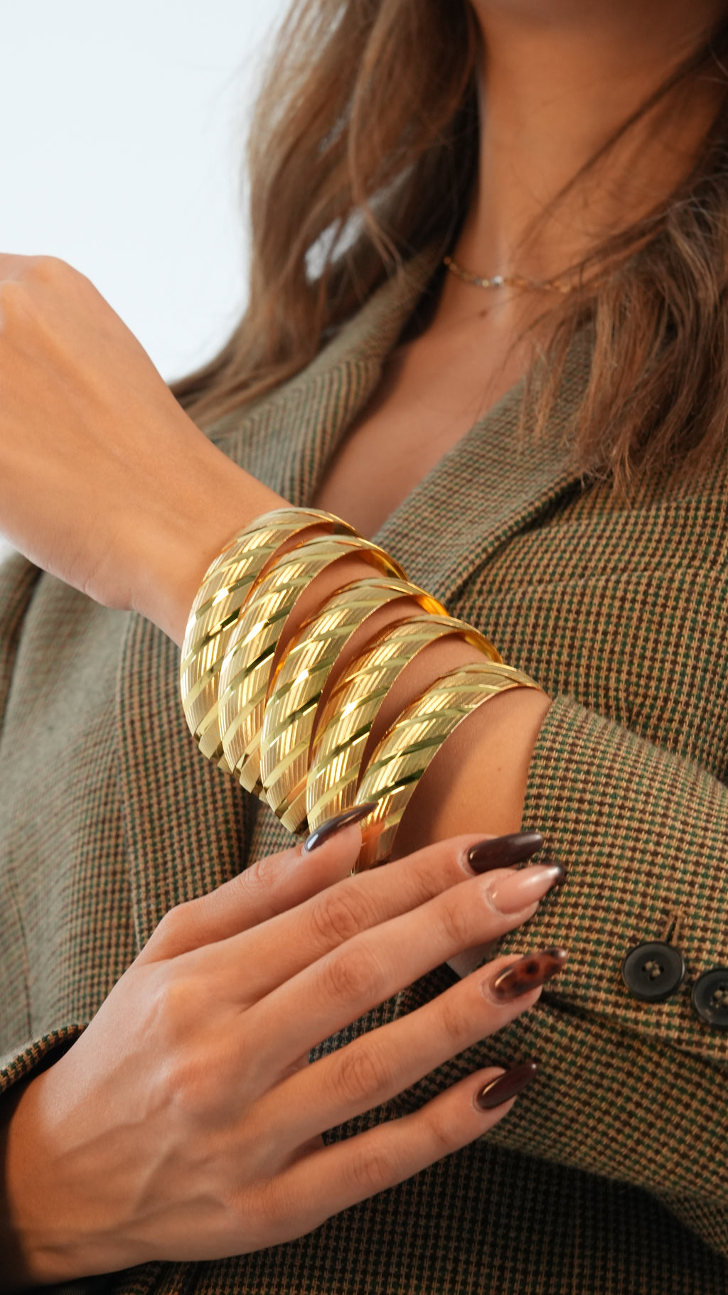 22 Ayar Altın Görünümlü Meltem Model Bilezik