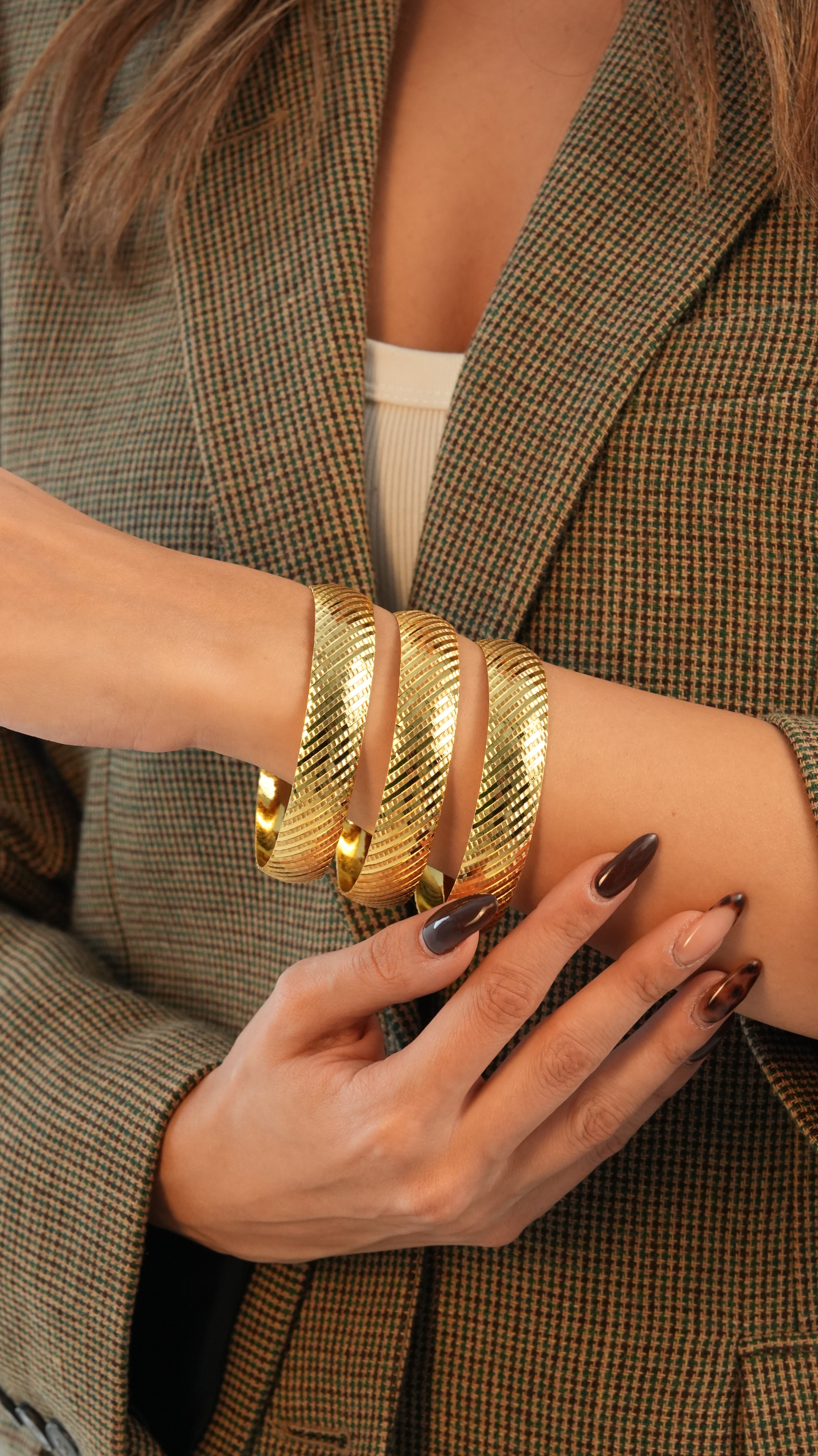 22 Ayar Altın Görünümlü Simsarmal Model Bilezik